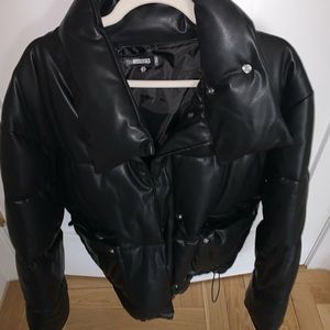 Missguided puffer leather vest